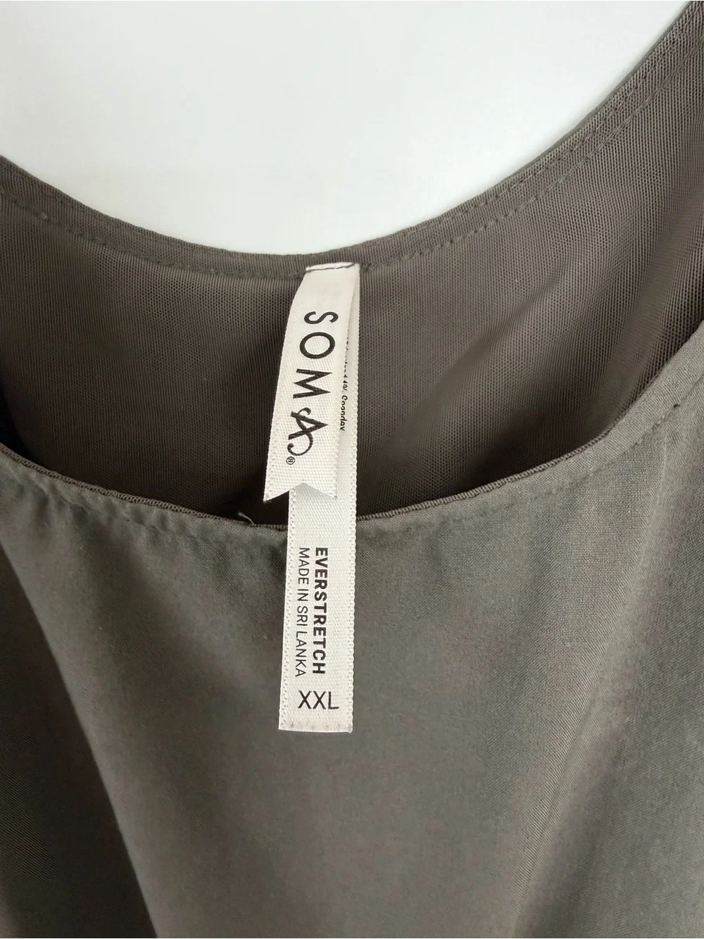 Soma Olive Sleeveless Drawstring Midi Dress